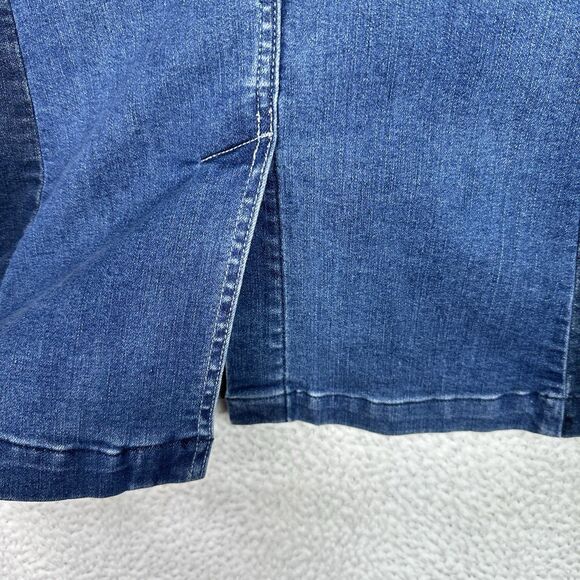 Gloria Vanderbilt X Siriano Collab Denim Blazer Patchwork Jean Jacket Blue Sz 18 - Picture 8 of 12